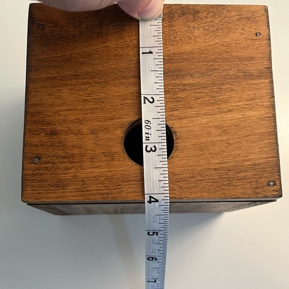 Antique Crayola Crayon Square Wood Toy Coin Bank - Picture 15 of 15